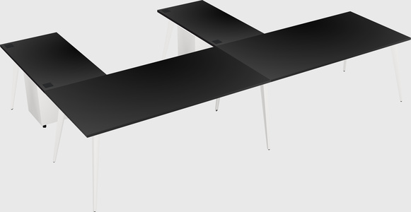 Modern l-shaped office desk