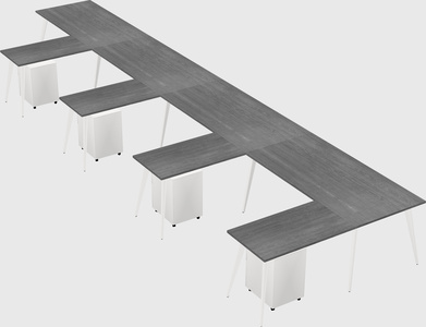 Modern l-shaped office desk
