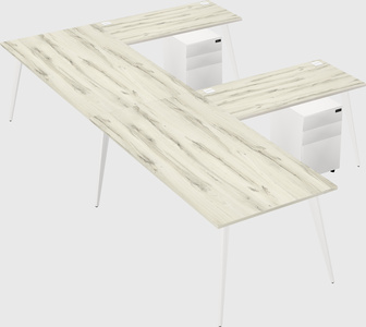 Modern l-shaped office desk