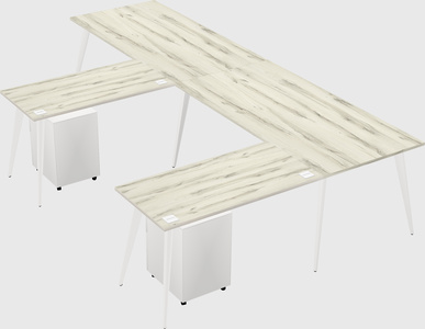 Modern l-shaped office desk