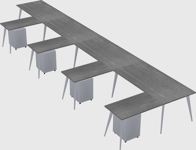 Modern l-shaped office desk