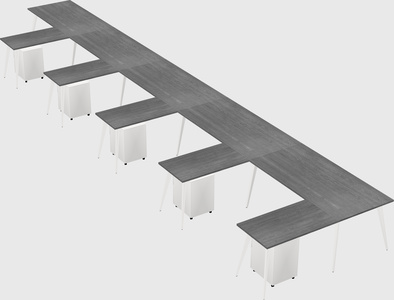 Modern l-shaped office desk