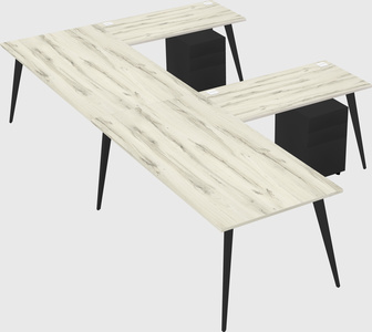 Modern l-shaped office desk