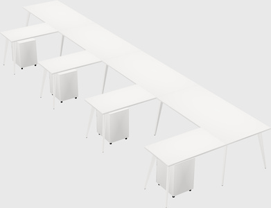 Modern l-shaped office desk