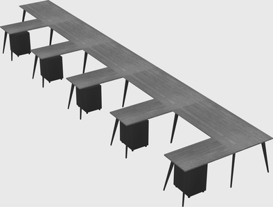 Modern l-shaped office desk