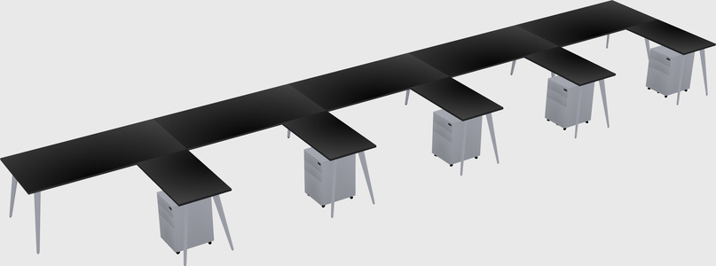 Modern l-shaped office desk