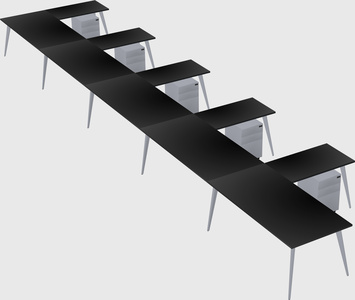 Modern l-shaped office desk