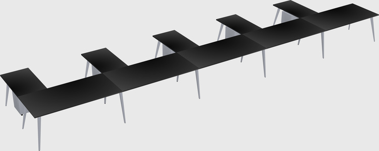 Modern l-shaped office desk