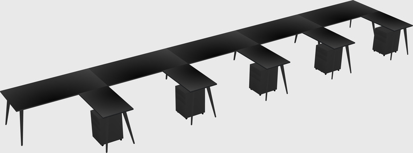 Modern l-shaped office desk