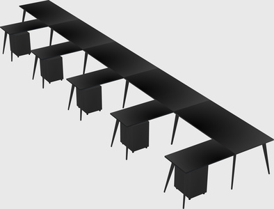 Modern l-shaped office desk