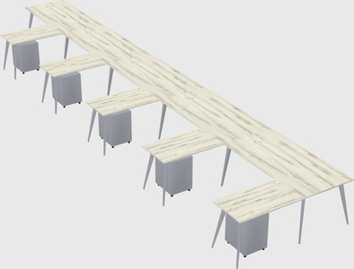 Modern l-shaped office desk