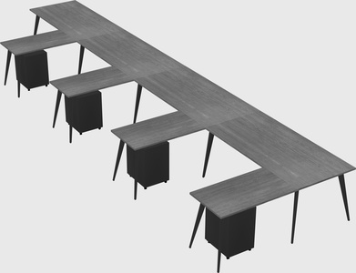 Modern l-shaped office desk
