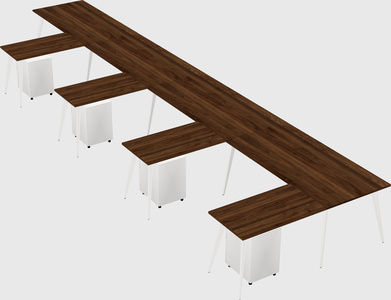 Modern l-shaped office desk