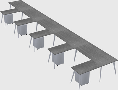 Modern l-shaped office desk