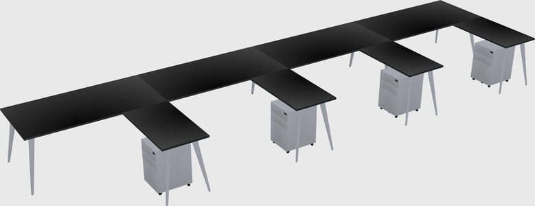 Modern L-shaped Office Desk