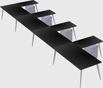 Modern l-shaped office desk