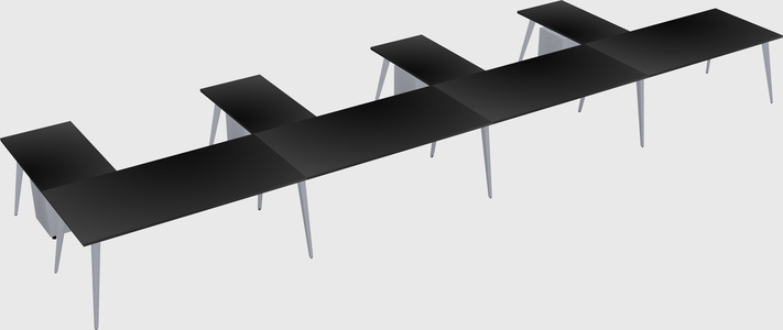 Modern l-shaped office desk