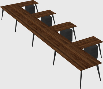 Modern l-shaped office desk