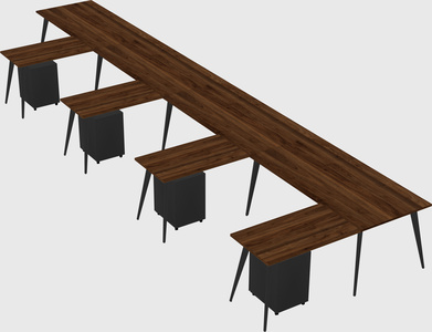 Modern l-shaped office desk