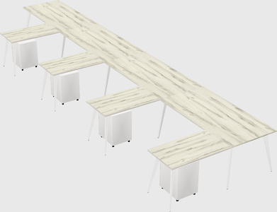 Modern l-shaped office desk