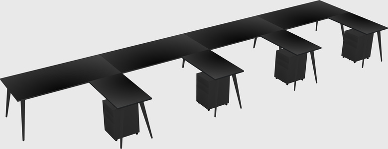 Modern L-shaped Office Desk