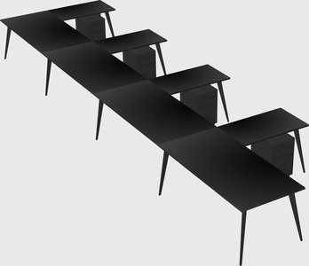 Modern l-shaped office desk