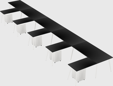 Modern l-shaped office desk