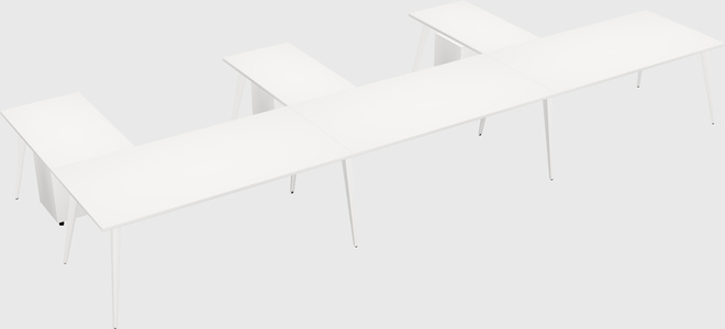 Modern l-shaped office desk