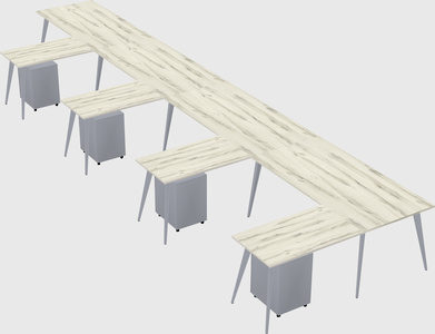 Modern l-shaped office desk