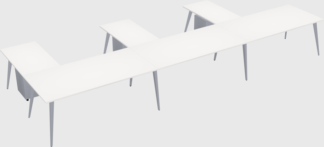 Modern l-shaped office desk