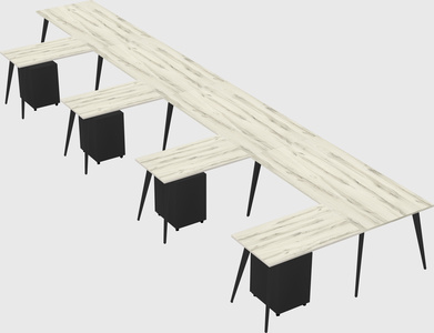 Modern l-shaped office desk