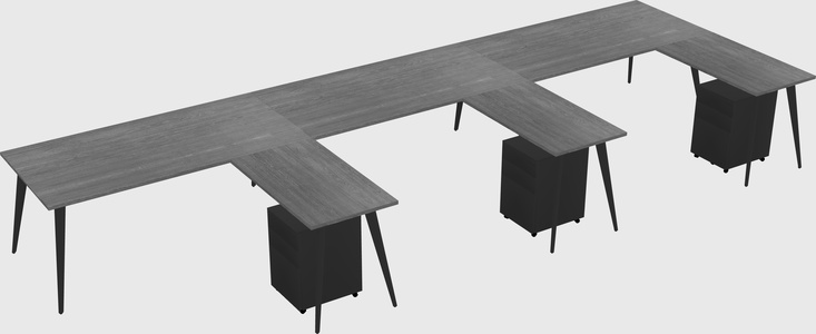 Modern l-shaped office desk