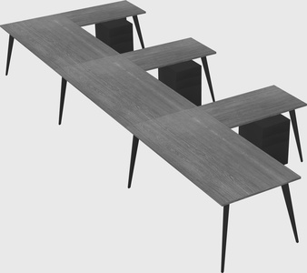 Modern l-shaped office desk