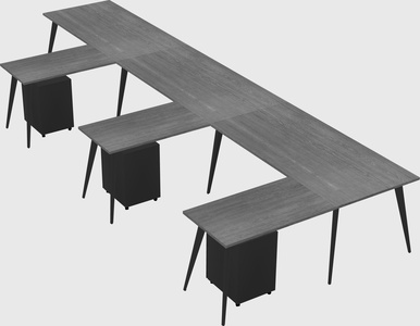 Modern l-shaped office desk