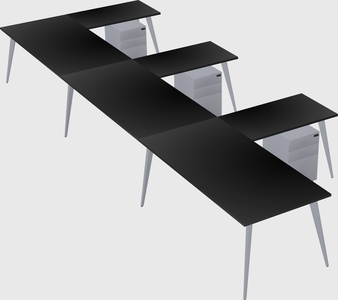 Modern l-shaped office desk