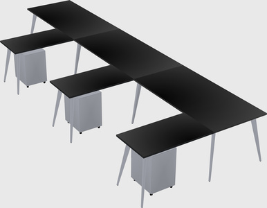 Modern l-shaped office desk