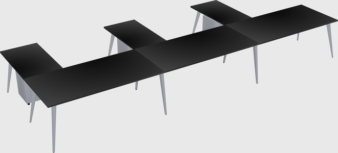 Modern l-shaped office desk
