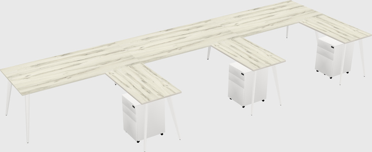 Modern l-shaped office desk