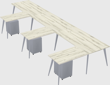 Modern l-shaped office desk