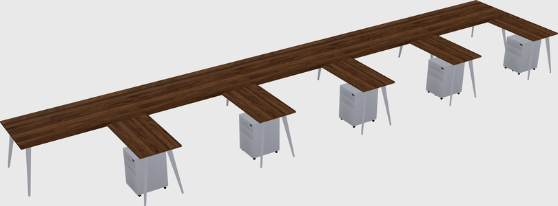 Modern l-shaped office desk