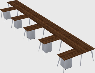 Modern l-shaped office desk