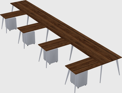 Modern l-shaped office desk
