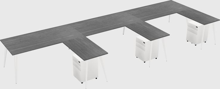 Modern l-shaped office desk