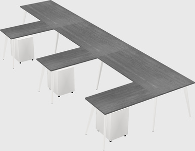 Modern l-shaped office desk