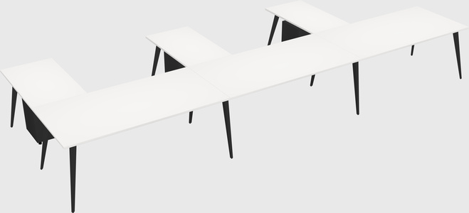 Modern l-shaped office desk