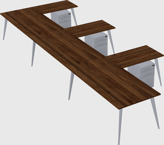 Modern l-shaped office desk