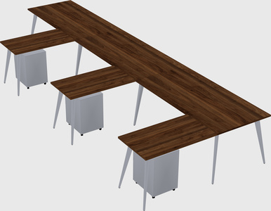 Modern l-shaped office desk