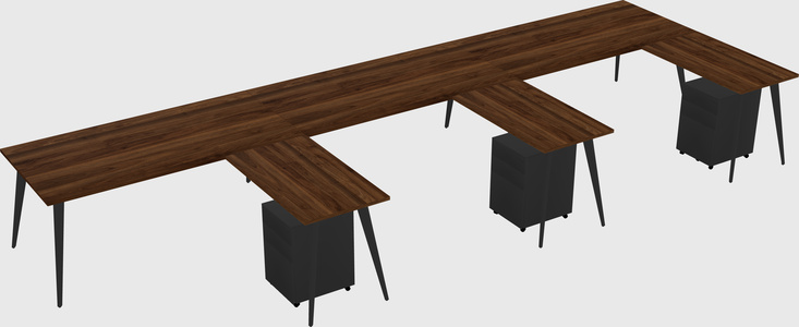 Modern l-shaped office desk