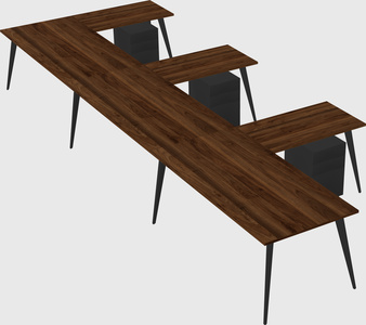 Modern l-shaped office desk