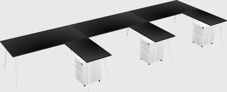 Modern l-shaped office desk